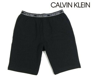 ※土023新品▼ カルバンクライン ショートパンツ 【 日本サイズL 】 ハーフパンツ ロゴ入りウエストバンド CALVIN KLEIN ホームウエア 黒系