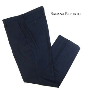 D土04361新品▼ バナナリパブリック スラックスパンツ W33 L32 ロングパンツ メーカー価格18,900円 BANANA REPUBLIC 紺系