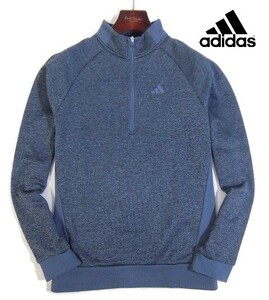 D土04569新品▼ アディダス ゴルフ adidas ハーフジップ プルオーバー 【 M 】 トレーナー スウエットシャツ adidas Golf ブルー系