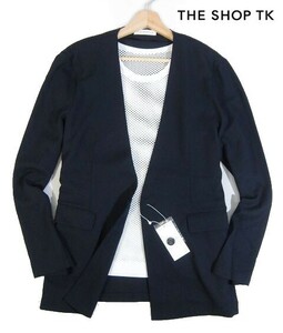 D month 04649 new goods V spring thing Takeo Kikuchi georgette material no color cardigan [ L ] pear ground no color jacket THE SHOP TK navy blue series 