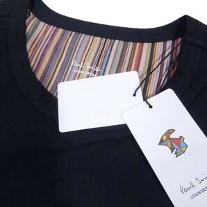 D木04538新品▼春物 ポールスミス クルーネック 長袖カットソー 【 LL 】 長袖Tシャツ ロンT Paul Smith ラウンジウエア 黒に近いに紺系の画像5