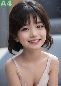 A4サイズ[B2152z] 実写風AIイラスト 超写実絵画風 美女 美少女 美人 グラビア 可愛い セクシー 童顔 巨乳 貧乳 匿名取引