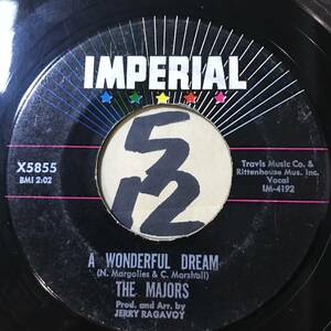 試聴 フィリーDOO-WOPクラシック’62 THE MAJORS A WONDERFUL DREAM 両面EX SOUNDS EX+ 全米R&B23位/全米22位/ハンド・クラップ入り