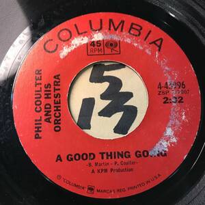 試聴 67年インスト・ソフトロック PHIL COULTER AND HIS ORCHESTRA A GOOD THING GOING 両面EX+ 