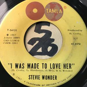 試聴 STEVIE WONDER I WAS MADE TO LOVE HER 両面VG++ SOUNDS EX+ 