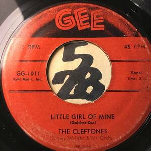 試聴 THE CLEFTONES LITTLE GIRL OF MINE VG+/ YOU’RE DRIVING ME MAD VG(+)