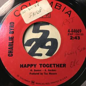 試聴 ナウ・サウンド45 CHARLIE BYRD HAPPY TOGETHER 両面EX+ 