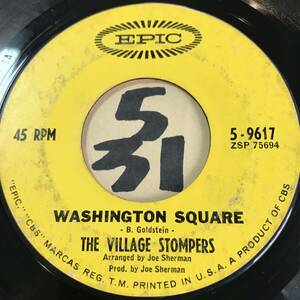 試聴 THE VILLAGE STOMPERS WASHINGTON SQUARE 両面VG++ SOUNDS EX 