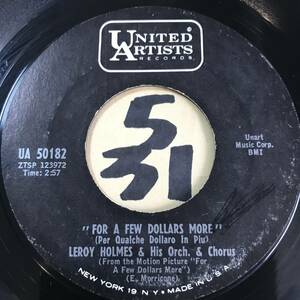 試聴 LEROY HOLMES & HIS ORCH. & CHORUS FOR A FEW DOLLARS MORE 両面EX+ 