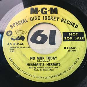 試聴 HERMAN’S HERMITS NO MILK TODAY EX/ THERE’S A KIND OF HUSH VG++ SOUNDS EX 