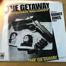 試聴 サントラ盤 QUINCY JONES THE LOVE THEME FROM THE GETAWAY VOCAL / INST 両面NM 1973 サム・ペキンパー/ヴァイオレンス・アクション_画像1