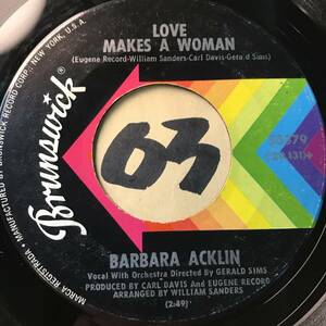 試聴 シカゴ・クロスオーヴァー・ソウル BARBARA ACKLIN LOVE MAKES A WOMAN / COME AND SEE ME BABY 両面EX+ 