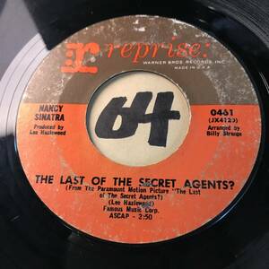 試聴 NANCY SINATRA THE LAST OF THE SECRET AGENTS? / HOW DOES THAT GRAB YOU, DARLING? 両面VG+ 007オマージュ 