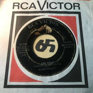 試聴 1959年 ELVIS PRESLEY I GOT STUNG / ONE NIGHT 両面VG(+) SOUNDS VG++ 