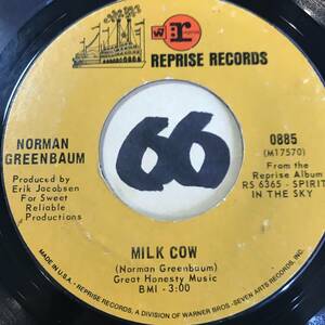 試聴 70年全米３位 NORMAN GREENBAUM MILK COW / SPIRIT IN THE SKY 両面VG++ SOUNDS EX 
