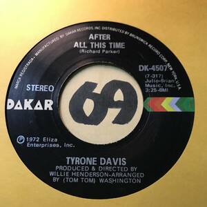 試聴 Tom Tom編曲シカゴ・ソウル TYRONE DAVIS AFTER ALL THIS THIS TIME 両面NM 