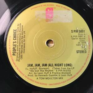 試聴 PEOPLE’S CHOICE JAM, JAM, JAM (ALL NIGHT LONG) 両面NM 