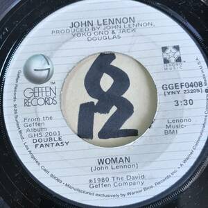 試聴 新品 81年全米2位全英1位 JOHN LENNON WOMAN / (JUST LIKE) STARTING OVER 