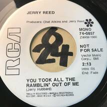 試聴 JERRY REED YOU TOOK ALL THE RAMBLIN’ OUT OF ME 両面NM _画像2