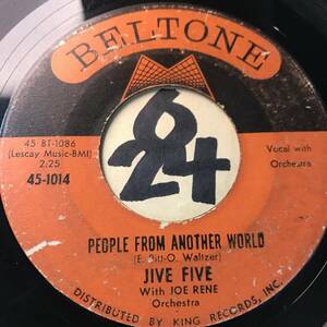 試聴 DOO-WOP JIVE FIVE PEOPLE FROM ANOTHER WORLD 両面VG(+)