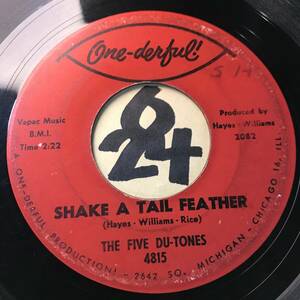 試聴 THE FIVE DU-TONES SHAKE A TAIL FEATHER / DIVORCE COURT 両面VG+ SOUNDS VG++ ブルース・ブラザーズ/シカゴ・ソウル・クラシック