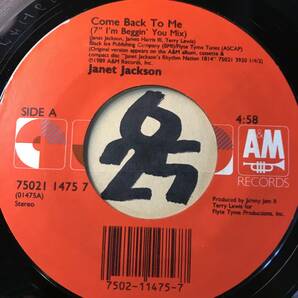 試聴 JANET JACKSON VUELE A MI (COME BACK TO ME) / COME BACK TO ME (7 I’M BEGGIN’ YOU MIX) 両面EX+の画像1