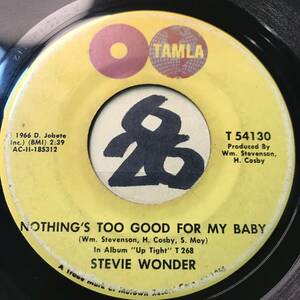 試聴 STEVIE WONDER NOTHING’S TOO GOOD FOR MY BABY 両面VG++ SOUNDS EX 