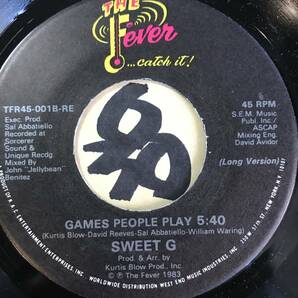 試聴 カーティス・ブロウ作・制作 SWEET G GAMES PEOPLE PLAY 4:00/5:40 2VERSIONS 新品 Feel the Heartbeat The Treacherous Threeを使用の画像1