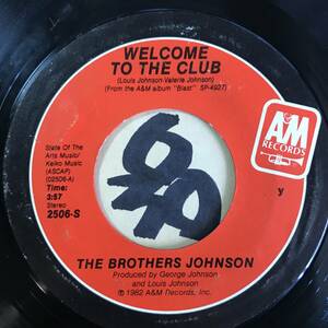 試聴 THE BROTHERS JOHNSON WELCOME TO THE CLUB 両面EX+ 