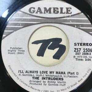 試聴 THE INTRUDERS I’LL ALWAYS LOVE MY MAMA PT1 VG++ SOUNDS EX / PT2 EX 