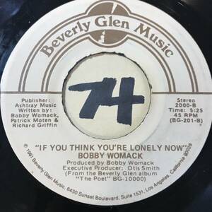 試聴 BOBBY WOMACK IF YOU THINK YOU’RE LONELY NOW / SECRETS 両面EX