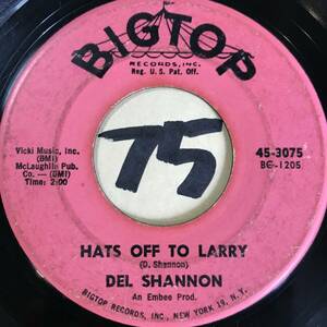 試聴 DEL SHANNON HATS OFF TO LARRY 両面VG++ SOUNDS EX 