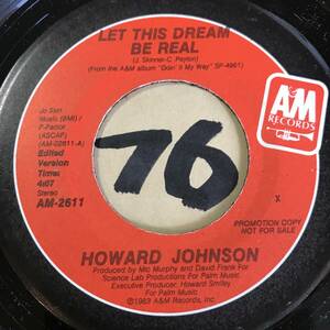 試聴 HOWARD JOHNSON LET THIS DREAM BE REAL 両面NM 