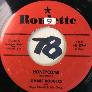 試聴 57年全米1位ソウル1位 ロカビリー JIMMIE RODGERS HONEYCOME VG++ SOUNDS EX+ 