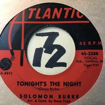 試聴 SOLOMON BURKE MAGGIE’S FARM / TONIGHT’S THE NIGHT 両面EX+ _画像2