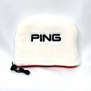 1円/中古美品★PING ピン HC-C192 ミニヘッドカバー アイアン用 ホワイト（リバーシブル仕様:オレンジ）★送料無料★の画像1