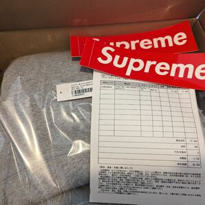 Medium Supreme FW20 Cross Box Logo Hooded Sweatshirt Heather Grey