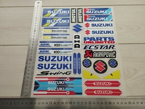 SUZUKIステッカー　約30枚セット（1シート分） バイクステッカー　車ステッカー　カーステッカー　スズキ　motoGP　ヘルメット　工具箱