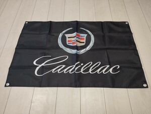 キャデラック　フラッグ　バナー　60×90cm　ペタストリー　旗　カーフラッグ　cadillac アメ車　アメリカン　車バナー　車フラッグ