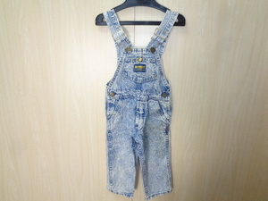 b1048*70s USA made Osh Kosh B'GOSH Kids Denim overall * Oshkosh bigoshusize2 42TALON ZIP indigo .. packet 6C