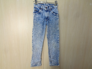 b878◆Levi's 00s USA製 ケミカルウォッシュ スリムジーンズ ボーイズ◆リーバイス size10SLIM キッズ オレンジタブ 綿100％ デニム 6D