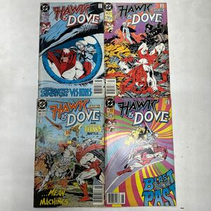 a0414-25.洋書 アメコミ HAWK&DOVE 10〜13 4冊 DC COMICS American 当時物 レア collector コミックス Collection rtro レトロ