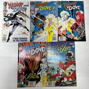 a0414-26.洋書 アメコミ HAWK&DOVE 14〜18 5冊 DC COMICS American 当時物 レア collector コミックス Collection rtro レトロ