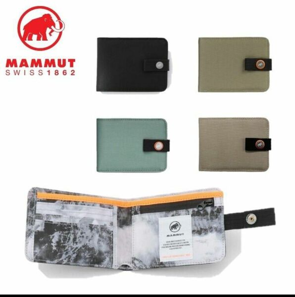 MAMMUT マムート ユニセックス　コンパクト ウォレット スナップボタン式 2つ折り 財布