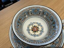 A5092【Wedgwood】フロレンティーンターコイズ ティーカップ&ソーサー_画像2