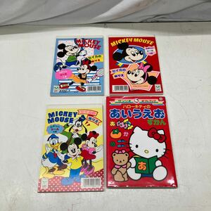 *60418-11 Kitty Chan Mickey paint picture Hello Kitty. ........ that time thing Showa Retro 4 pcs. set sale 
