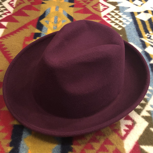  felt hat hat ten-gallon hat soft hat hat hat men's lady's man and woman use cap trilby pork pie wine red 