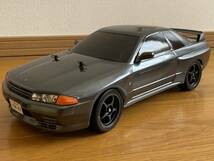 ★送料無料 タミヤ 1/1０　TA-02 SKYLINE GT-R R32 ステアリングサーボ、LED付★_画像2