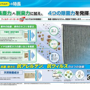 トヨタ ハイラックス PMC エアコン クリーンフィルター 5個セット Sタイプ PC-118S GUN125 H29.09 - エアコンフィルターの画像3