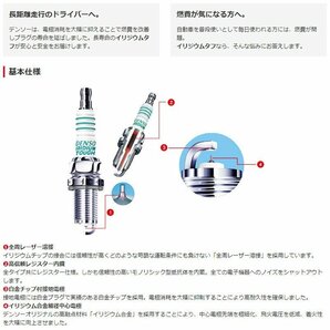 ダイハツ タント タントカスタム DENSO イリジウムタフ スパークプラグ 3本セット VXUH20I L385S H23.06-H25.10 デンソー V9110-5650の画像5